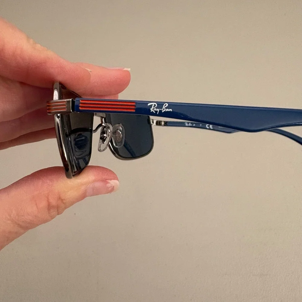 Ray-Ban Junior RJ9531S 200/80 Gunmetal Blue Rectangle Sunglasses 52-13-125